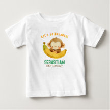 Erstes Geburtstags-Affen-Shirt Los geht's mit Bana