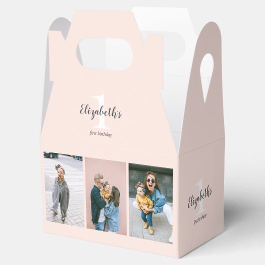 Erstes Geburtstags-Foto Geschenkschachtel (Geöffnet)