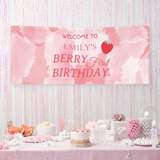 Erstes Geburtstagsbanner mit Beeren Banner (Party)
