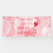 Erstes Geburtstagsbanner mit Beeren Banner (Horizontal)