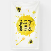 Erstes Geburtstagsbienentag-Party Banner (Vertikal)