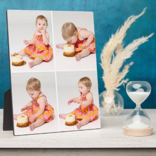 Erstes Geburtstagsfoto-Collage-Schild zum individu Fotoplatte