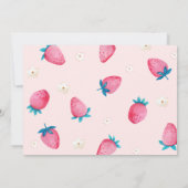 Erstes Geburtstagsfoto mit Beeren Einladung (Rückseite)