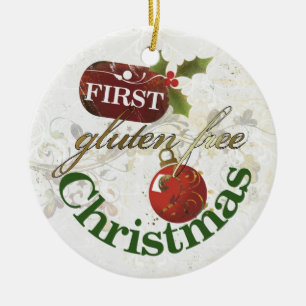 Erstes Gluten-freie Weihnachtsverzierung Keramikornament