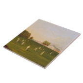 Erstes großartiges Match des Krickets spielte Fliese (Seite)