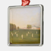 Erstes großartiges Match des Krickets spielte Ornament Aus Metall (Links)