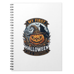 Erstes Halloween als Bruder Kürbis Wolf Mond_1 Notizblock