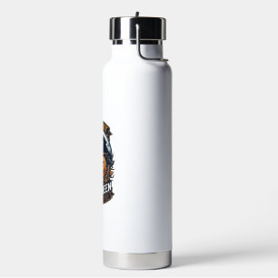 Erstes Halloween als Bruder Kürbis Wolf Mond_1 Trinkflasche