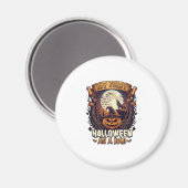 Erstes Halloween als Dad Kürbis Wolf Mond_1 Magnet (Vorderseite/Rückseite)