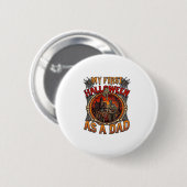 Erstes Halloween als Dad Zombie Spukhaus Friedhof Button (Vorne & Hinten)