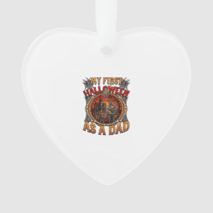 Erstes Halloween als Dad Zombie Spukhaus Friedhof Ornament