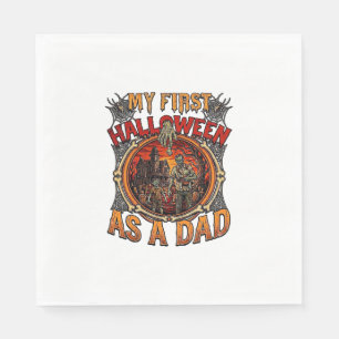 Erstes Halloween als Dad Zombie Spukhaus Friedhof Serviette