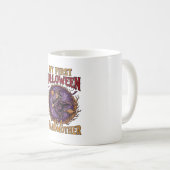 Erstes Halloween als Großmutter Hexe Kürbis Fleder Kaffeetasse (VorderseiteRechts)