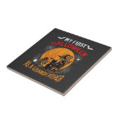 Erstes Halloween als Großvater Zauberer Fledermaus Fliese (Seite)