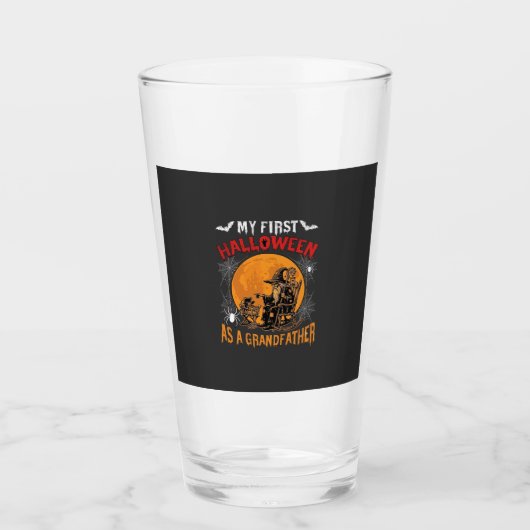 Erstes Halloween als Großvater Zauberer Fledermaus Glas (Vorderseite)