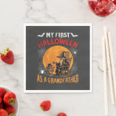 Erstes Halloween als Großvater Zauberer Fledermaus Serviette (Beispiel)