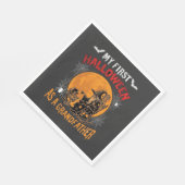 Erstes Halloween als Großvater Zauberer Fledermaus Serviette (Ecke)