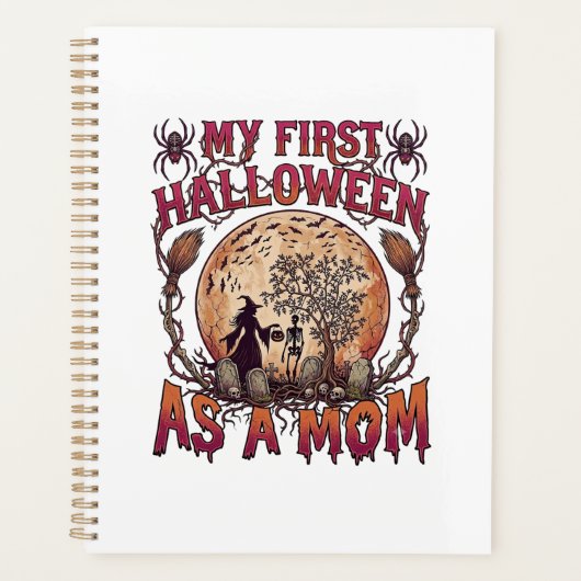 Erstes Halloween als Hexenmutter Skelett Mond_1 Planer (Vorderseite)