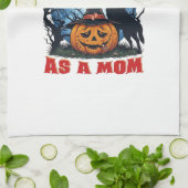 Erstes Halloween Als Mutter Kürbis Wolf Mond_1 Geschirrtuch (Gefaltet)