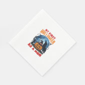 Erstes Halloween als Mutter Kürbiswolfmond_1 Serviette (Ecke)