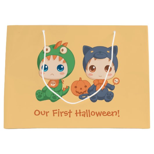 erstes Halloween-Baby Große Geschenktüte (Vorderseite)