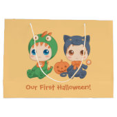 erstes Halloween-Baby Große Geschenktüte (Rückseite)