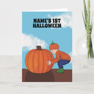 Erstes Halloween des Babys Feiertagskarte