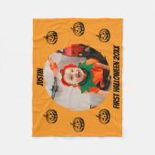 erstes Halloween-Foto Fleecedecke (Vorderseite)