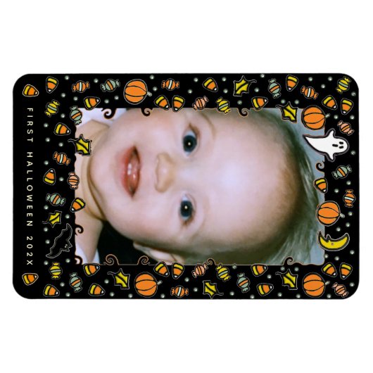 erstes Halloween Foto Frame Magnet (Horizontal)