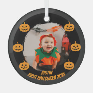 erstes Halloween-Foto Ornament Aus Glas