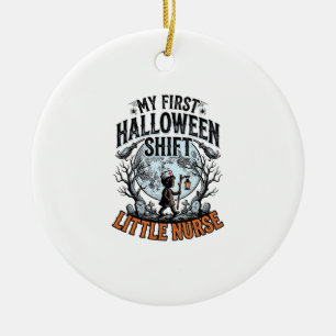 Erstes Halloween-Nurse-Spooky-Moon-Kostüm für Säug Keramik Ornament