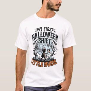 Erstes Halloween-Nurse-Spooky-Moon-Kostüm für Säug T-Shirt