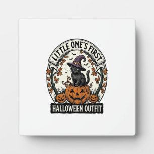 Erstes Halloween-Outfit Vintage Schwarze Katze Kür Fotoplatte
