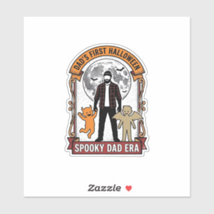 Erstes Halloween Papa-Shirt Vintage Gruselige Fami Aufkleber