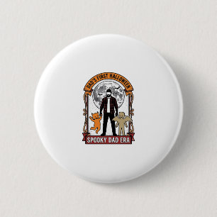 Erstes Halloween Papa-Shirt Vintage Gruselige Fami Button