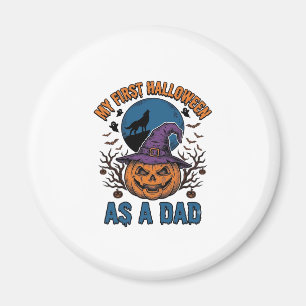 Erstes Halloween Papa Vintage Kürbis Wolf Shirt_1 Magnet