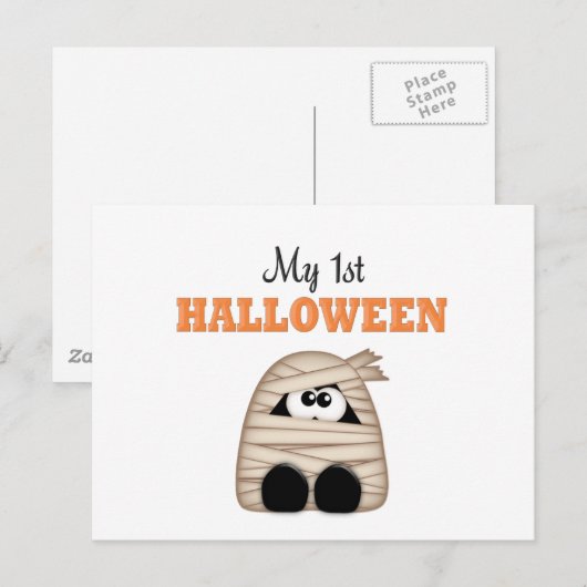 erstes Halloween Postkarte (Vorne/Hinten)