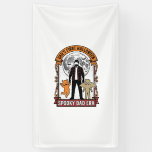 Erstes Halloween-Vater-Shirt Vintage-spooky-Famili Banner