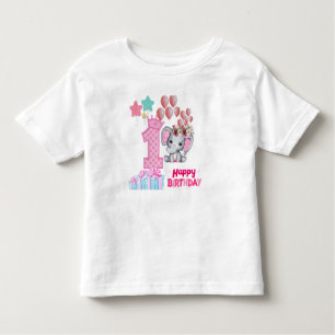 Erstes Happy Birthday T Shirt für Baby
