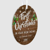 Erstes Haus | Neue Zuhause Weihnachtsbaum Ornament (Vorderseite)