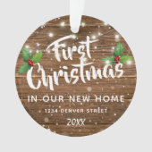 Erstes Haus | Neue Zuhause Weihnachtsbaum Ornament (Vorderseite)