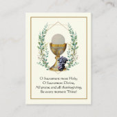 Erstes Heilige Kommunion Chalice Gastgebet Visitenkarte (Vorderseite)