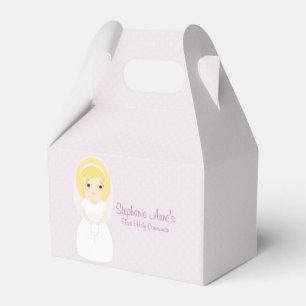 Erstes heilige Kommunions-Blondinen-Mädchen Geschenkschachtel