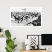 Erstes Hundeteam Alaska 1910 Poster (Heimbüro)