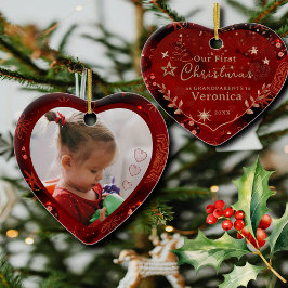 ERSTES JAHR ALS GRANDELEMENT-FOTO KERAMIK ORNAMENT