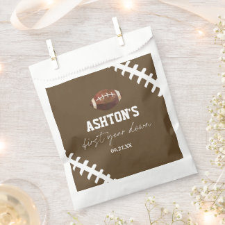 Erstes Jahr Football Brown 1. Geburtstagsfeier Geschenktütchen