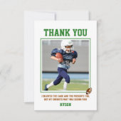 Erstes Jahr | Fußball 1. Geburtstag Party Dankeskarte (Vorderseite)