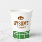 Erstes Jahr | Fußball 1. Geburtstag Party Pappbecher (Rückseite)