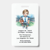 Erstes Jahr Fußball Geburtstag VIP Pass Ausweis (Rückseite)