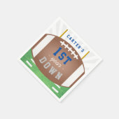 Erstes Jahr Fußball Thema 1. Geburtstag Party Serviette (Ecke)